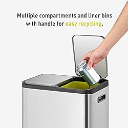 EKO EcoCasa 30L+30L Dual Trash Can with Recycle