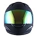 WOW Motorcycle Full Face Helmet Street Bike Matt Black, Size M (55-56 CM,21.7/22.0 Inch)