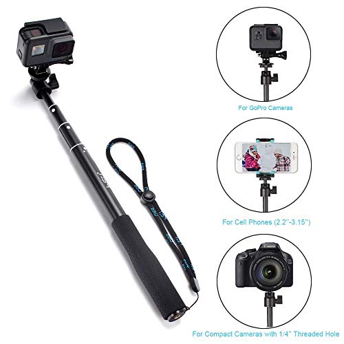 image for HSU Selfie Stick Bluetooth,Waterproof Hand Grip with Wireless Remote a
