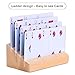 Joyoldelf Wooden Playing Cards Holder, Premium Beechwood Poker Rack Trays Perfect for Organizing Cards on Game, Rummy, Party and Match, Set of 2