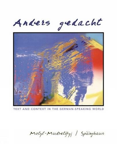 Anders gedacht: Text and Context in the German-Speaking World