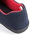 Men's Comfort Polar Fleece Slip on Slippers Color Block Memory Foam House Loafers Shoes w/ Indoor, Outdoor Sole,Navy Blue,Large / 11-12 D(M) US