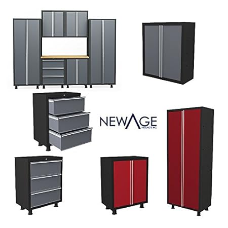 Heavy Duty Newage 7 Piece Metal Storage Cabinet Set Perfect For