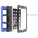MoKo Case Fit iPad Mini 3/2/1, Silicone + Black Hard Polycarbonate Protector with Foldable Stand Cover Case Compatible with Mini 3, Mini 2 and Mini (2012 1st gen), BLUE (Will not fit iPad Mini 4)