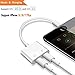 2 in 1 Lightning Audio Charger Adapter for iPhone X 8 7 6 Plus Jackiey Lightning Splitter Headphone Jack For 3.5mm Headphone Audio Adapter 2A Quick Charge Earphones Splitter - Compatible With IOS 11