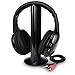 Rybozen Wireless TV Headphones Home Headset for TV Watching,TV Ears Microphone 5 in 1 Functions with Transmitter/FM Radio/3.5 MM Jack/Net Chat and Monitoring