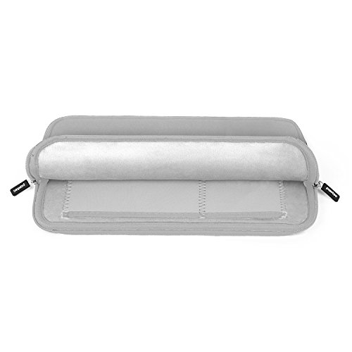 Pawtec Sleeve for Apple Magic Keyboard, Magic Mouse 2, Magic Trackpad 2 with Storage Pocket for Batteries Cables Chargers Neoprene Case (Silver) - Thumbnail 3