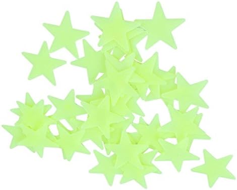 3D Fluorescent Luminous Stars 50PCS Self-adhesive Pattern Wall Decorate Multipurpose Glowing Star Stickers Perfect for Baby Kids Gift Nursery Room