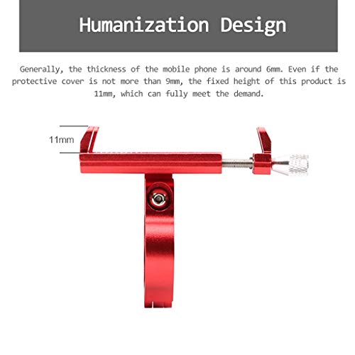 Universal Bike Phone Mount Motorcycle Handlebar Holder Adjustable Suitable For 3.5 To 6.2 Inches Phones Anti-Slip Mobile Phone Stand Holder For Xiaomi Mijia M365 Electric Bicycle Holder (Red, G-81)