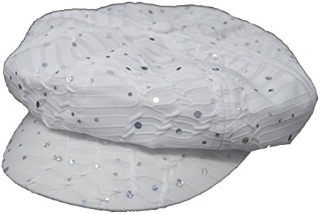 Sparkle Newsboy Caps (White)