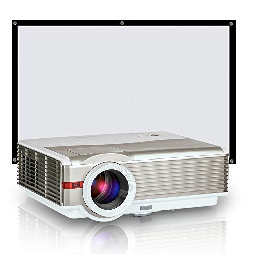 EUG Home Cinema 4200 Lumens 1080p, Hdmi USB Tv Input, LCD Video Projector, Home Theater Projector, 5000:1 Contrast Ratio, up to 50000 Hours Led Lamp Life