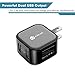 iClever USB Wall Charger,12W 2-Pack Dual Port Mini Travel Charger Cube for iPhone Xs Max XR X 8 Plus 7 6,iPad Pro Air Mini,Samsung Galaxy S9 S10 Plus S8 Note 9, HTC, Moto, and More,Black
