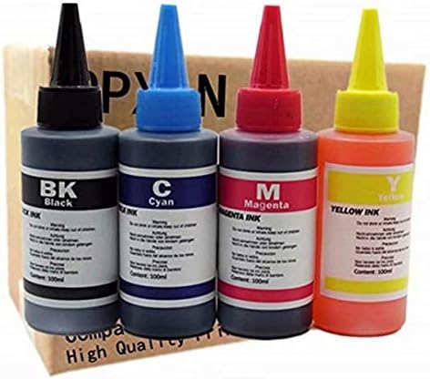 thumbnail image 2 of 400ml Dye-Based Universal Ink Refill Kit – Black/Cyan/Magenta/Yellow – 4 Bottles – Works With Epson, Brother, HP, Dell, Canon 2 of 4