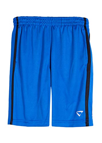 CHEETAH Boys 3 Piece Athletic Mesh T-Shirt, Shorts, and Tapered Track Pants Set, Black and Grey, 8 - Thumbnail 3