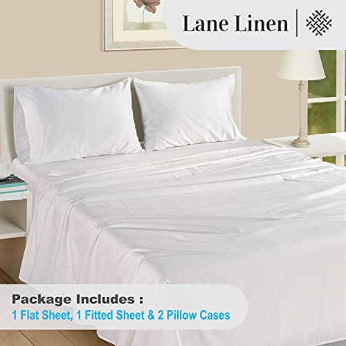100% Egyptian Cotton Queen Sheets - 1000 Thread Count White Bed Sheets for Queen Size Bed, Long Staple Cotton Bedding Sheets, Sateen Weave, Luxury Hotel Sheets, Fits 17" Mattress