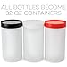 Cocktailor 32 oz. Bar Juice Pour Bottles (3-pack Black, White, Red) Store and Pour Containers for Bar - Plastic Juice Pourers for Bartending, Bar Mixer Bottles - Barware and Bar Supplies