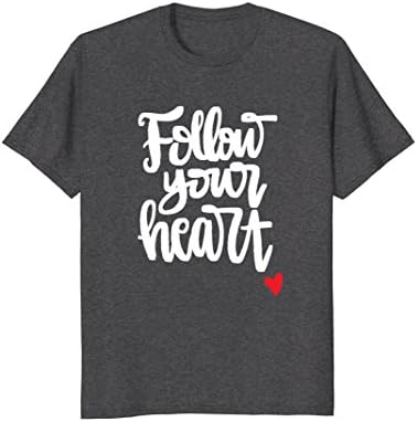 Mens Follow Your Heart t-shirt Large Dark Heather