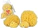 Real Sea Sponges for Babies - 4 Pk Bath Care Set, Gentle, Kind on Skin, for Bathing Washing Body Eyes & Ears, Also for Newborn Toddler & Kids; Baby Shower Spa Gift by Contented Infant