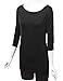 Made By Johnny MBJ WT822 Womens 3/4 Sleeve with Drape Top XXXL Black