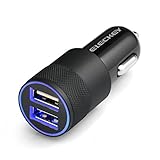 Car Charger, Eleckey 4.8A Dual USB Port Car Charger Portable Travel Charger Rapid Car Charger Auto Adapter for iPhone 6 Plus/6/5S/5/4, iPad, Samsung Galaxy, Smart Phone, Tablets (Black)