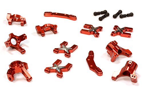 Integy RC Model Hop-ups C25786RED Billet Machined Suspension Kit for Traxxas LaTrax Rally 1/18 Scale