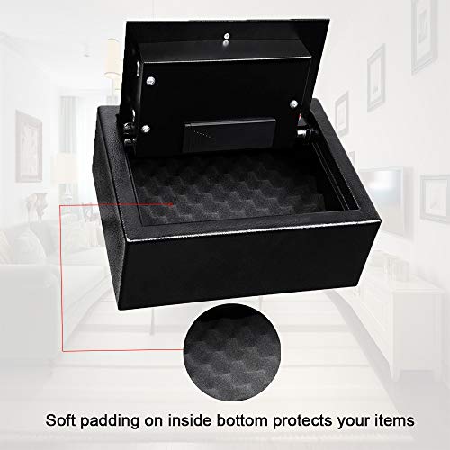 AEGIS Small Slim Top Opening Desk Drawer Security Safe Box with