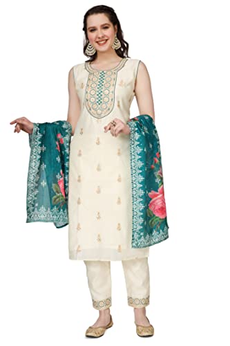 Ashwini Ladies Modal Salwar Suit | | Indian Ethnic Wear with Embroidery Work & Chanderi Digital Print Dupatta