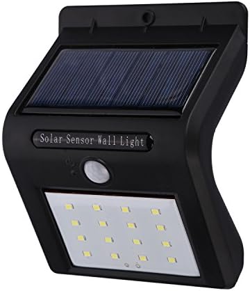 LED Solar Sensor Light 6000K-6500K LED Night Light Human Sensor Light Control IP 65 Waterproof Wall Light 16leds Solar Body Induction Lamp( Pack of 2PCS)
