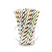 Christmas Party Supplies Paper Drink Straws Biodegradable - 100 Pcs for Mickey Mouse Party Supplies, Bulk Straws with 8 Different Colors for Party, Birthday, Wedding,Bridal,Baby Shower,DIY Idea