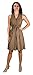 Peach Couture Womens Vintage Pinstripe Button Up Elastic Waist Shift Dress