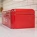 Now Designs Metal Bread Storage Bin, Red, 16x9x6.5 inches