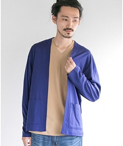 Amazon アーバンリサーチ メンズ Urban Research メンズカーディガン ライトシルケットノーカラーカーディガン Navy L セーター 通販