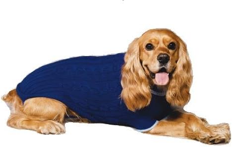 Fashion Pet 23980024: Fashion Pet Sweater Classic Cable Blue Lg