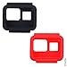 CamKix Silicone Sleeve Cases Compatible with The Frame Gopro Hero 7/6 / 5-2 Protective Covers - Black/Red - Protection for GoPro Camera Inside The Frame - Against Dust,Scratches and Light Shocks