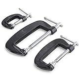 Hi-Spec 3pc Mini Small C Clamps Set. 1, 2 & 3 Inch