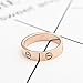 BESTJEW Rose Gold Love Screw Ring Engagement Wedding Couples Band Titanium Stainless Steel Size 8