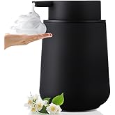 zuxzmj Plastic Soap Dispenser Foaming 11 oz Refillable Foam Bottle for Bathroom & Kitchen Countertops Matte Black