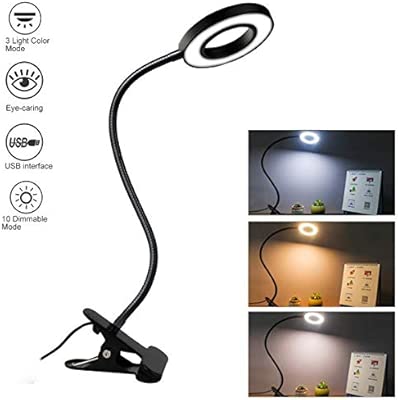 Color Black Warm White Desk Lamp Clip On Mount Usb Led Table Lamp For Bed Reading Book Light Tools Home Improvement Lamps Light Fixtures