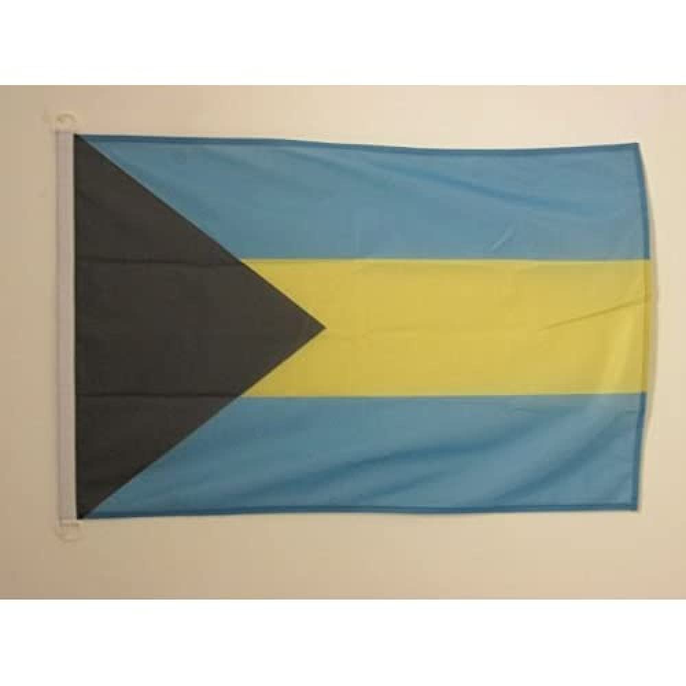 AZ FLAG - Bahamas Flag - 2x3 Ft - For Outdoor - Bahamian Banner Knitted Polyester with Two Plastic Rings - Fade Resistant - Vivid Colors - 2' x 3' Feet - 90x60 Cm