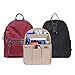 ZTUJO Felt Backpack Organizer Insert, Round Top Purse Organizer, Travel Backpack, Beige, 25L