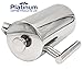 Platinum French Press Coffee Stainless Steel Double Wall 1000ml / 34OZ 1 Liter Insulated Double Wall. Makes 8 Cups or Mugs, No Plastic or Glass Coffee Tea Lovers, Fresh Brewed Best tasting #1 Coffee !