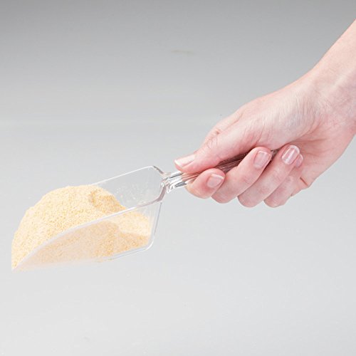 InterDesign Kitchen and Bath  Scoops - X-Large, 1/2 Cup - 3 Pack, Clear - Thumbnail 3