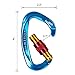 4 - Pack 25KN Rock Climbing Carabiner, D-Shaped Hot-Forged Magnalium Locking Climbing Hook Holds 5511lbs with Screwgate Clip Climber Hiking Karabiner Outdoor Sport Tools CE Certified (Blue, 4 Pack)