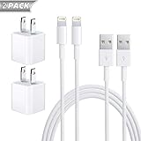 iPhone Charger, MFi Certified Lightning Cable, 2 Sets iPhone Charger Wire Data Sync Charging Cord Compatible with iPhone X/8 Plus/7 Plus/6s/6 Plus/6s Plus/5/5s/5c/XS/XR/XS Max[2-Pack]