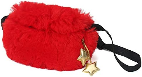 red fur purse