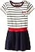 Nautica Girls' Stripe Sweater Dress with Solid Drop Needle Skirt