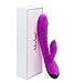 G-Spot Rabbit Waterproof Rechargeable Dildo Vibrator Adult Sex Toys for Women - Adorime Silicone Clitoris Vagina Stimulator Massager with 50 Speed Sex Things for Couples - Purple