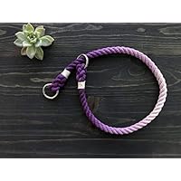 Ombre Slip-On Collar, Ombre Rope Collar, Collar de perro, Hecho a mano, 100% algodón.