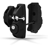 Safetech Hardware ViperX2 Gravity Gate Latch | Two-Side Entry Keyed | 2 Independent Latching Hooks Key Lockable Both Sides | Privacy Gate Gravity Latch | Vinyl, Wood, &amp; Aluminum Gates - Black