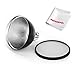 Godox AD-S2 Standard Reflector with Soft Diffuser for Godox AD200 Pro Godox AD200PRO Godox AD200 AD180 AD360 AD360II Flashes and PERGEAR Cleaning Cloth
